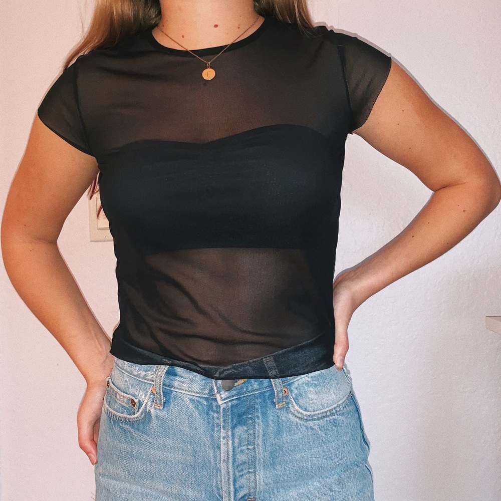 Sheer Black Tshirt